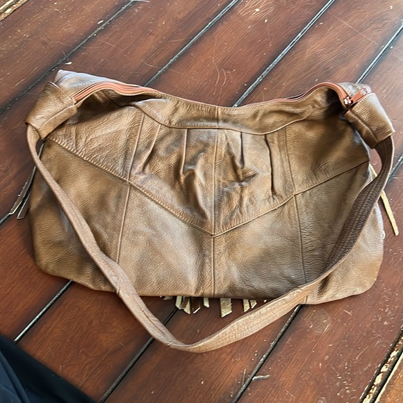 Genuine Leather Made in Mexico Brown Fringe Western Bag - Picture 3 of 5